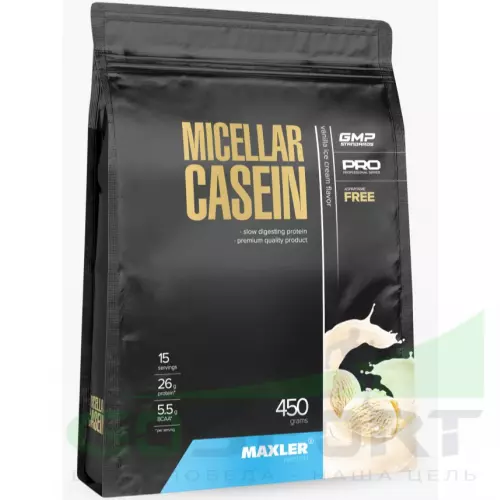 Казеиновый протеин MAXLER Micellar Casein 450 г, Ванильное мороженое