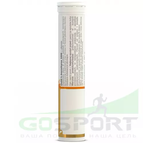  OLIMP Gold L-Carnitine 1000+chromium 20 шипучих таблеток, Апельсин