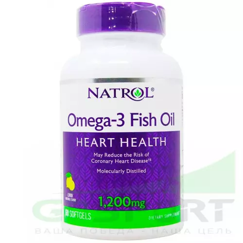Омена-3 Natrol Omega-3 Fish Oil 1200 mg 60 капсул