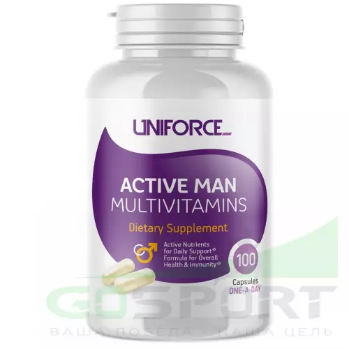  Uniforce Active Man Multivitamins 100 капсул