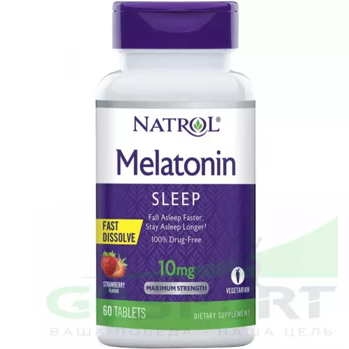  Natrol Melatonin 10 mg 60 таблеток, Нейтральный