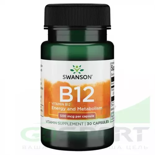  Swanson Vitamin B-12 30 капсул, Нейтральный