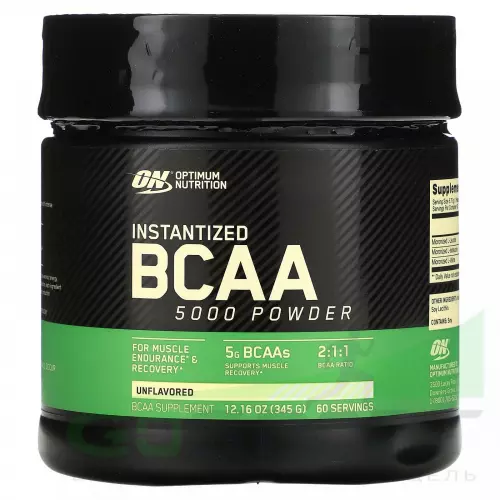 БСАА OPTIMUM NUTRITION Instantized BCAA 5000 Powder 2:1:1 345 г, Нейтральный