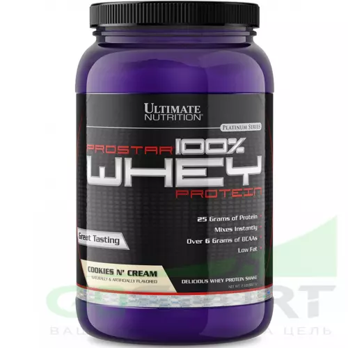  Ultimate Nutrition Prostar Whey 907 г + шейкер, Печенье - крем