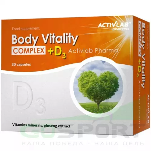 Витаминный комплекс ActivLab Body Vitality Complex + D3 30 капсул