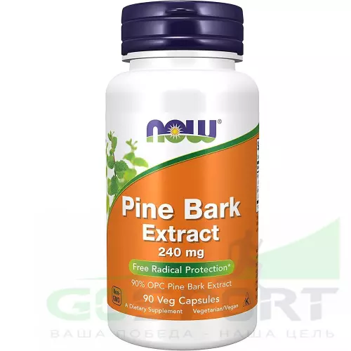  NOW FOODS Pine Bark Extract 240 mg 90 веганских капсул