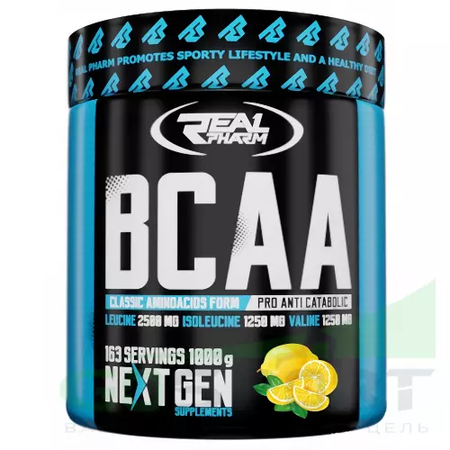 БСАА Real Pharm BCAA Instant 1000 г, Лимон