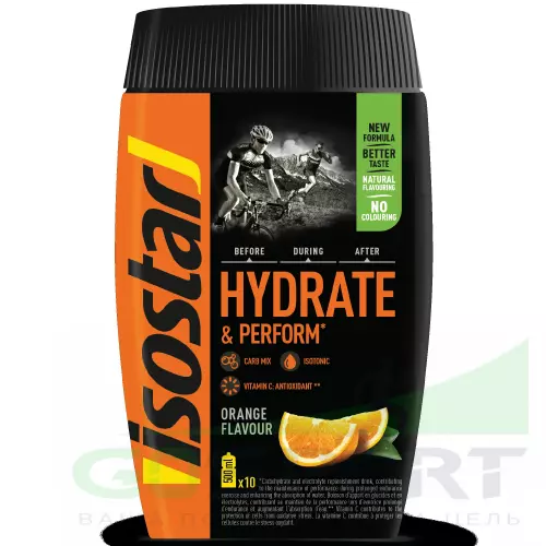Изотоник ISOSTAR Hydrate and Perform Powder 400 г, Апельсин