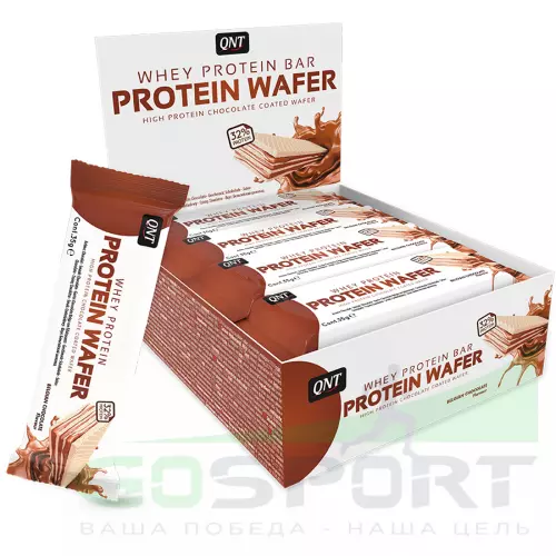 Протеиновый батончик QNT Protein Wafer 12 х 35 г, Бельгийский шоколад