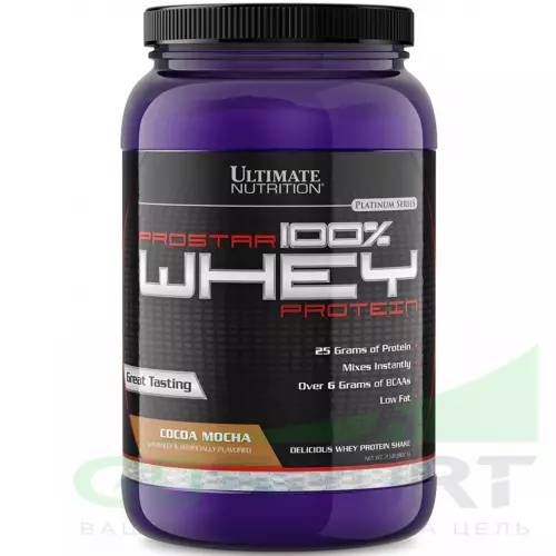  Ultimate Nutrition Prostar Whey 907 г + шейкер, Какао Мокко