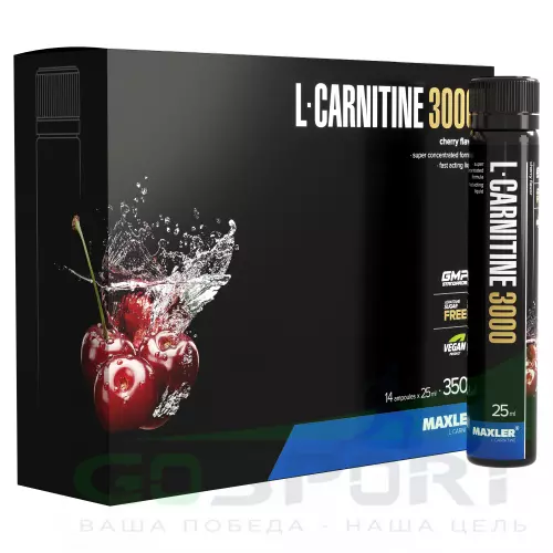  MAXLER L-Carnitine 3000 14 x 25 мл, Вишня