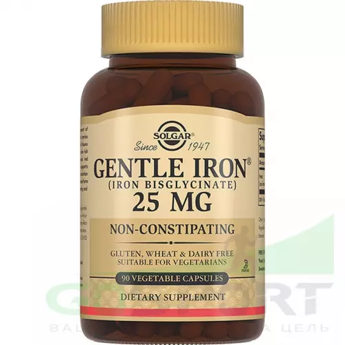  Solgar Gentle Iron бисглицинат (25 мг) 90 капсул