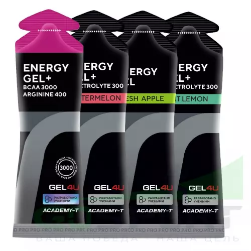 Гель питьевой GEL4U Energy Gel 4 х 60 г, 4 вкуса
