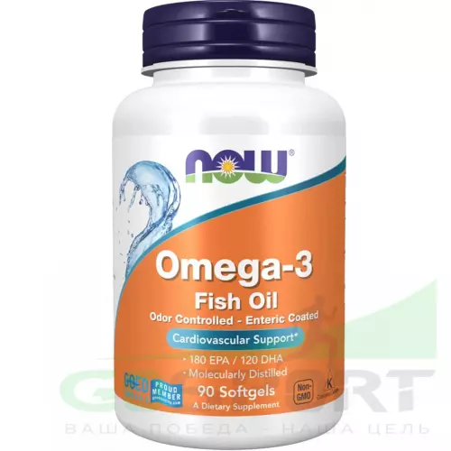 Омена-3 NOW FOODS Omega-3 Fish Oil 1000 mg 90 гелевые капсулы