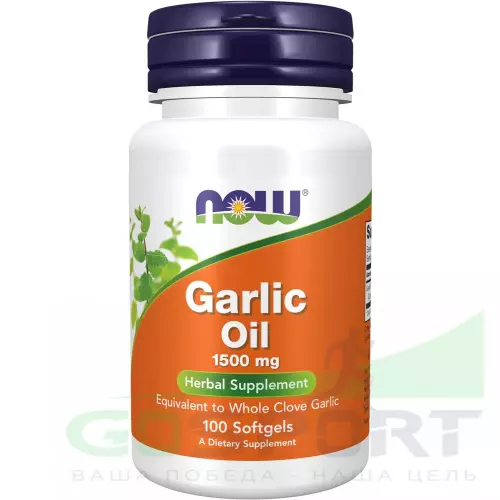  NOW FOODS Garlic Oil 1500 mg 100 гелевые капсулы
