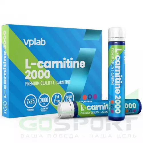  VP Laboratory L-Сarnitine Liquid 2000 мг 7 ампул x 25 мл, Лесные ягоды
