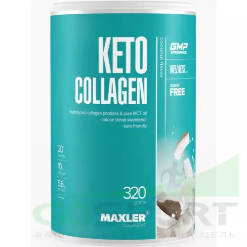  MAXLER Keto Collagen 320 г, Кокос