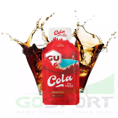 Гель питьевой GU ENERGY GU ORIGINAL ENERGY GEL 40mg caffeine 1 стик x 32 г, Кола