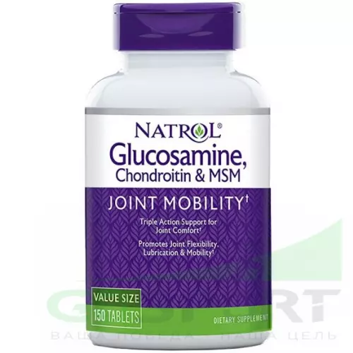  Natrol Glucosamine Chondroitin MSM 60 таблеток, Нейтральный