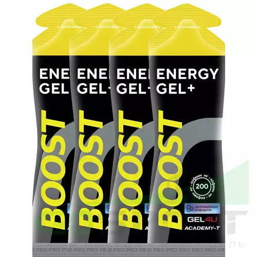 Гель питьевой GEL4U Гель энергетический GEL4U BOOST, 60 гр 4 х 60 г, Вишня