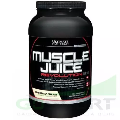 Гейнер Ultimate Nutrition Muscle Juice Revolution 2600 2120 г, Печенье - Крем