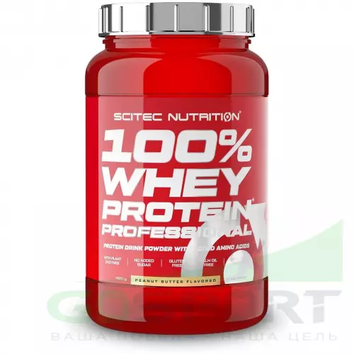  Scitec Nutrition 100% Whey Protein Professional 920 г, Арахисовое масло
