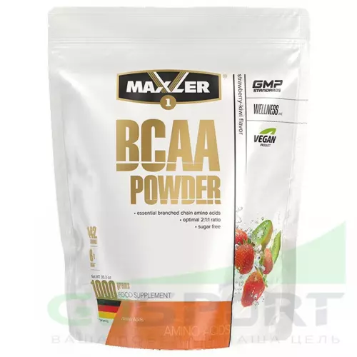 БСАА MAXLER BCAA Powder 2:1:1 Sugar Free EU 1000 г, Клубника - Киви