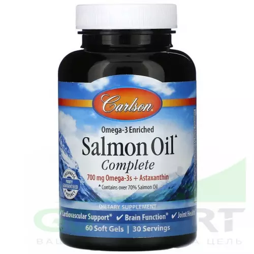 Омена-3 Carlson Labs Salmon Oil Complete 60 капсул