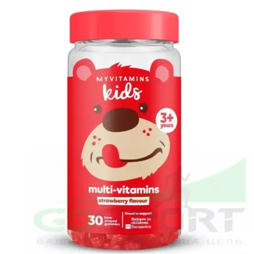 Витаминный комплекс Myprotein Multi-Vitamins Kids 30 жевательных конфет, Клубника