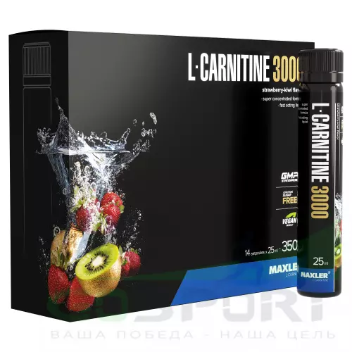  MAXLER L-Carnitine 3000 14 x 25 мл, Клубника - Киви