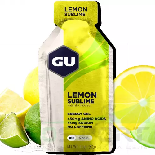 Гель питьевой GU ENERGY GU ORIGINAL ENERGY GEL no caffeine 32 г, Чистый лимон