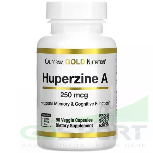  California Gold Nutrition Huperzine A 250 mcg 90 вегетарианских капсул