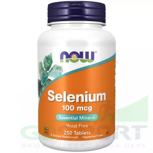  NOW FOODS Selenium 100 mcg - Селен 250 таблеток