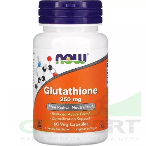  NOW FOODS Glutathione 250 mg 60 веган капсул