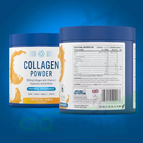  Applied Nutrition Collagen Powder 5000 mg 165 г, Тропик