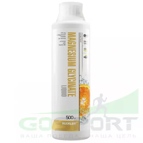  MAXLER Magnesium Glycinate Liquid 500 мл, Апельсин