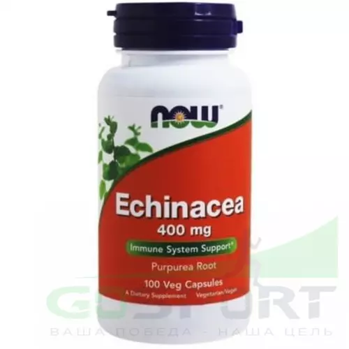  NOW FOODS Echinacea 400mg 100 веган капсул