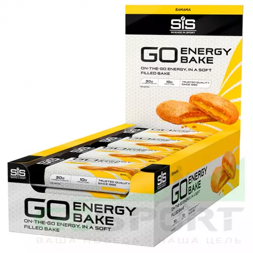 Энергетический батончик SCIENCE IN SPORT (SiS) GO Energy Bake 12 х 50 г, Банан
