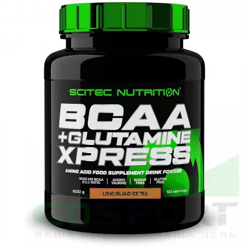 БСАА Scitec Nutrition BCAA + Glutamine Xpress 2:1:1 600 г, Лонг Айленд