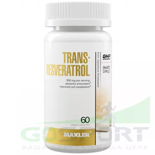  MAXLER Trans-Resveratrol 300 mg 60 веганских капсул