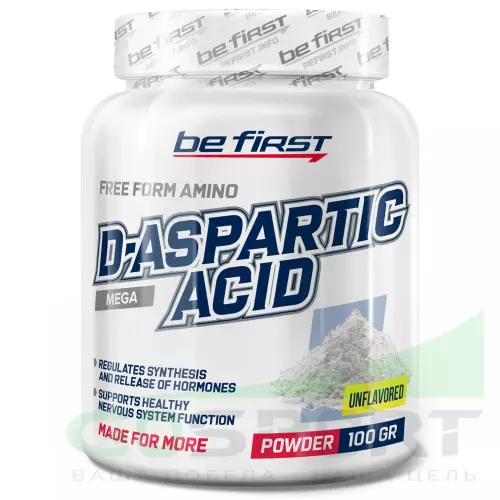  Be First D-Aspartic Acid powder (д-аспарагиновая кислота) 100 г, Нейтральный