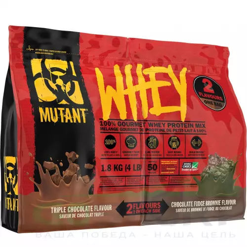  Mutant Mutant Whey 1816 г, Тройной Шоколад - Брауни с Шоколадной Помадкой