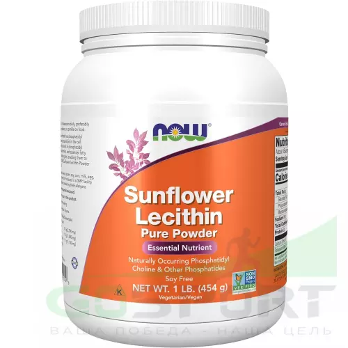  NOW FOODS Sunflower Lecithin Pure Powder 454 г