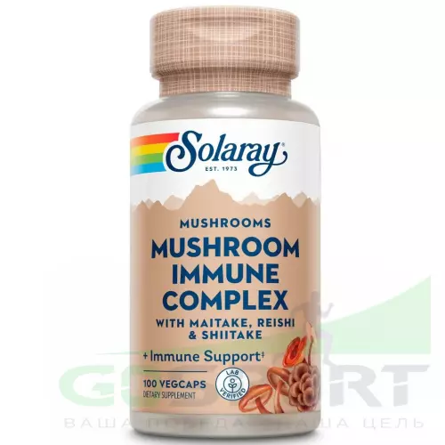  Solaray Mushroom Immune Complex 600 mg 100 веган капсул