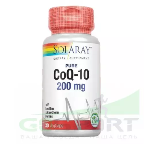  Solaray CoQ-10 200 mg 30 вегетарианских капсул