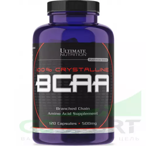 БСАА Ultimate Nutrition 100% Crystalline BCAA 500mg 120 капсул