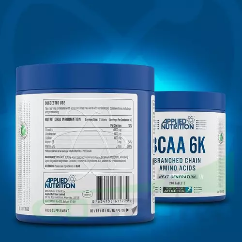 БСАА Applied Nutrition BCAA 6K (6000mg) 240 таблеток