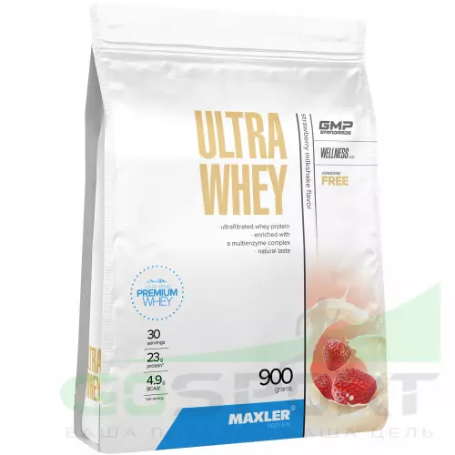  MAXLER Ultra Whey 900 г, Клубника