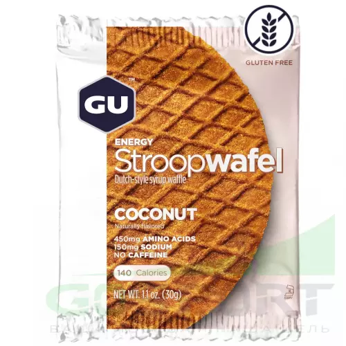 Энергетический батончик GU ENERGY GU ENERGY STROOPWAFEL no caffeine 1 упак. x 16 шт, Кокос