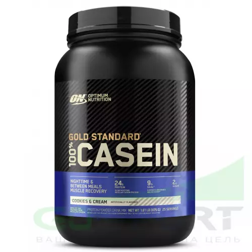 Казеиновый протеин OPTIMUM NUTRITION 100% Casein Gold Standard 825 г, Печенье с Кремом